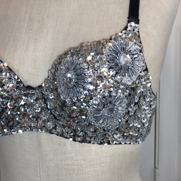 EUC Jewel & Sequin pushup Bra Halloween Costume - Picture 3 of 8